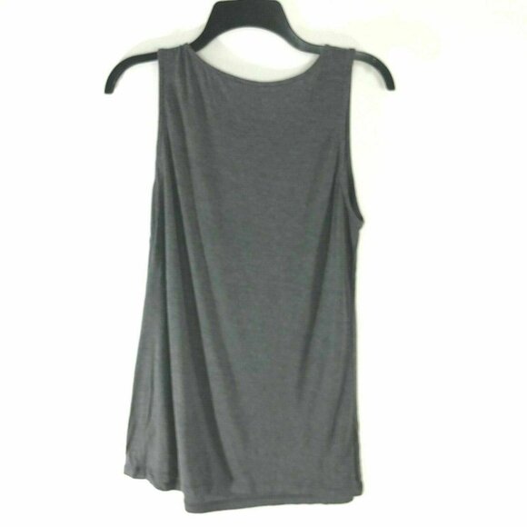 Liz Lange Maternity Tee Shirt Large Tank Top Gray Rhinestones Stretch Tunic - Picture 3 of 6